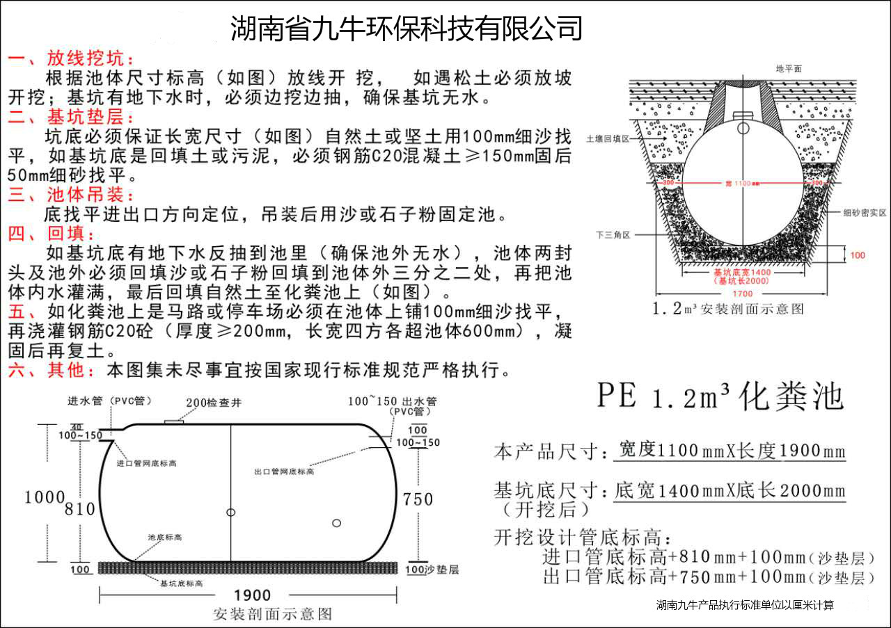 湖南省九牛環(huán)?？萍加邢薰?長沙塑料制品,長沙PE化糞池,長沙玻璃鋼化糞池